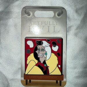 Disney Cruella Enamel Pin - Red, Yellow, Black, White